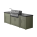 Grandpro EXCLUSIVE Crossray | Venkovní kuchyně OLIVE GREEN s lednicí a barem | limitovaná edice