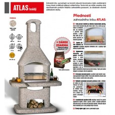 Zahradní krb Norman ATLAS hnědý + dárek
